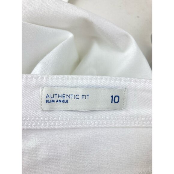 *J. Jill Jeans Womens Size10 White Slim Ankle Authentic Fit Casual Quiet Luxury - Picture 4 of 4